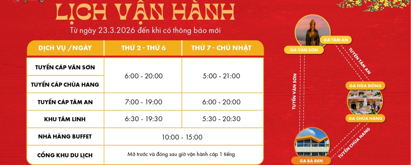 Lịch vận hành