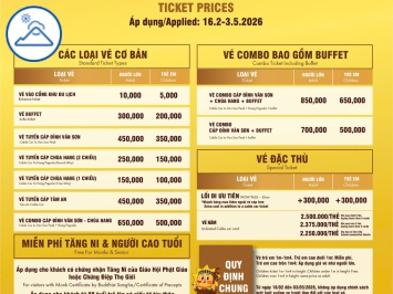 Giá vé cáp treo mới nhất, giá cáp treo Tết Nguyên Đán, Xuân Bính Ngọ 2026