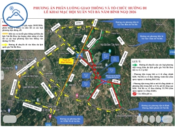 THÔNG BÁO PHÂN LUỒNG GIAO THÔNG LỄ KHAI MẠC HỘI XUÂN NÚI BÀ ĐEN 2026