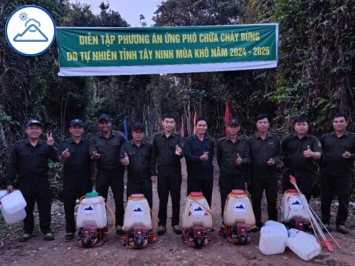 Công tác chuẩn bị phòng cháy chữa cháy rừng mùa khô năm 2024 – 2025 của Ban Quản lý khu du lịch quốc gia Núi Bà Đen.